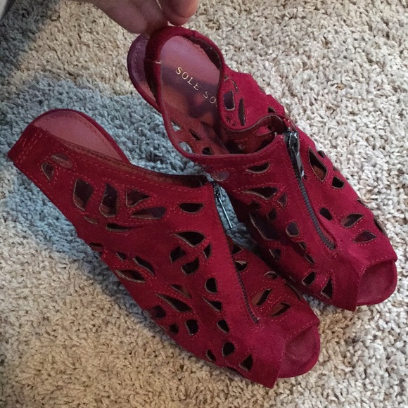 Sole Society Peep Toe Slip Ons - Picture 7 of 7